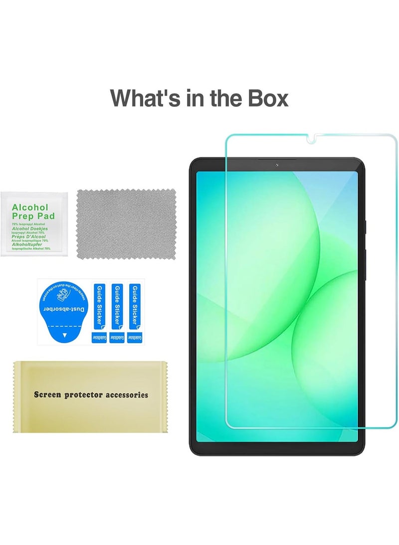 واقي شاشة لجهاز Galaxy Tab A9 مقاس 8.7 بوصة (SM-X110/SM-X115)، واقي شاشة من الزجاج المقوى 9H لجهاز Galaxy Tab A9 مقاس 8 بوصة، طبقة حماية زجاجية شفافة - Image 2